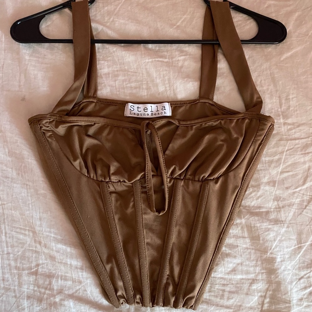 Light brown corset top